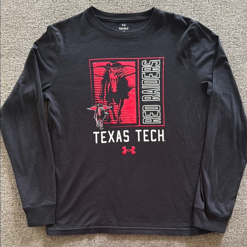 Texas Tech Under Armour Black and Red Long Sleeve Tee